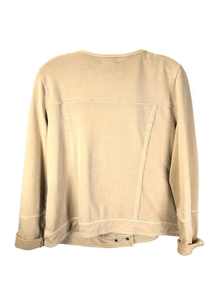 Embroidered zip front