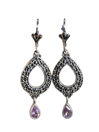R SS Stone Dangle Earrings