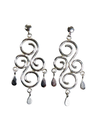 R SS Swirls Dangle Earrings