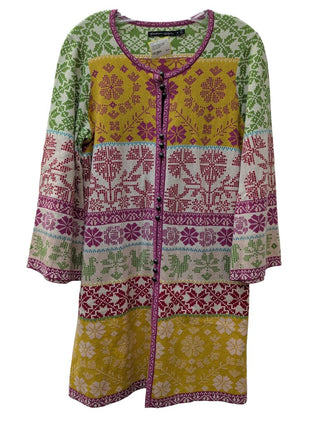 Cotton Print Button Front