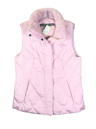 Quilted puffer w/faux sherpa collar