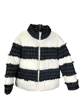 Puffer w/tweed detail