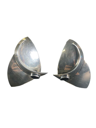 Mexican sterling onyx earrings