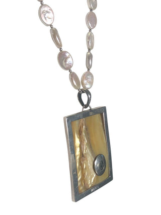sterling pearl pendant necklace
