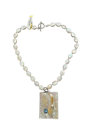 sterling pearl pendant necklace