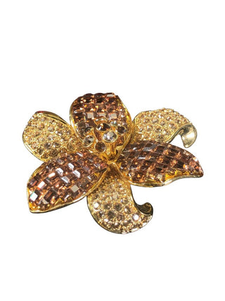 crystal flower pin