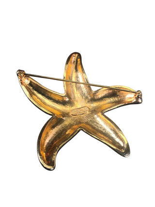 enamel crystal starfish pin