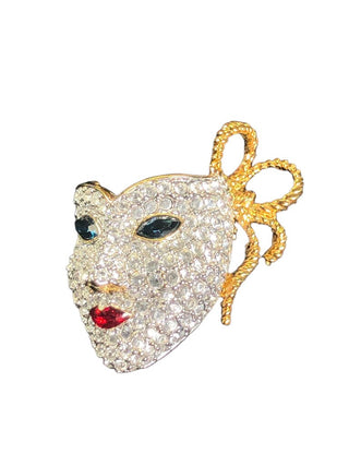 crystal face mask pin