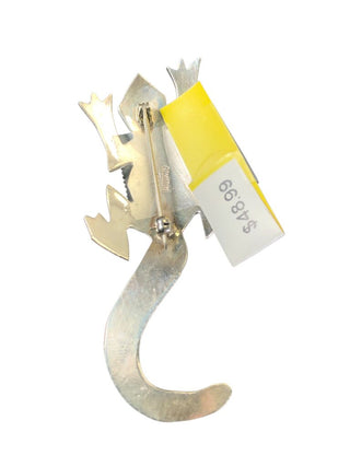 sterling turquoise lizard pin