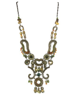 hand made beaded threaded necklace