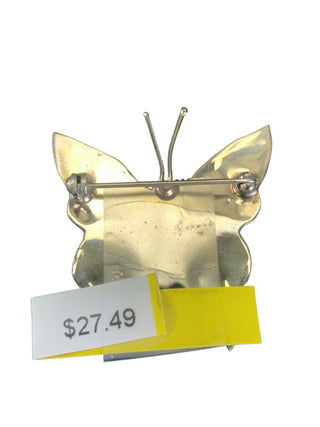 alpaca abalone butterfly pin