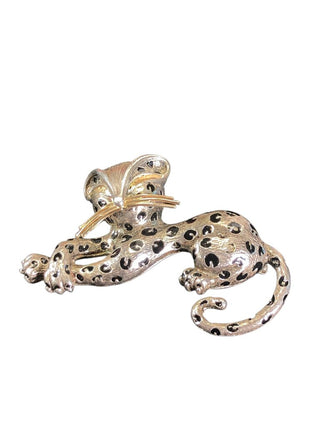 vintage sterling cheetah pin