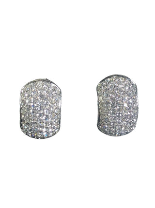 fashion stone half hoop clip earrings