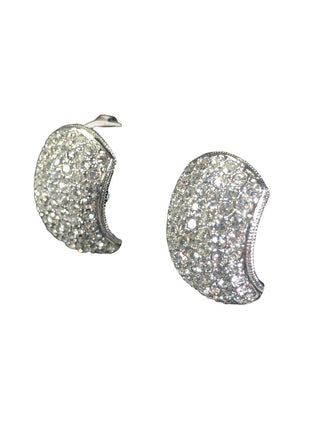 fashion stone half hoop clip earrings