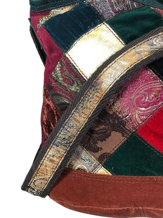 velvet patchwork shoulder