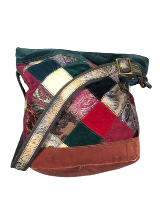 velvet patchwork shoulder