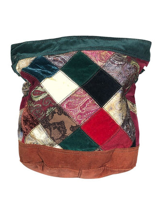 velvet patchwork shoulder