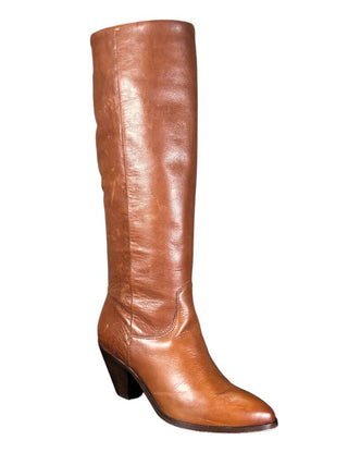 tall leather with low heel