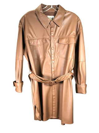 Faux leather Button Up