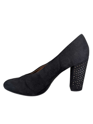 Suede Stud Heel