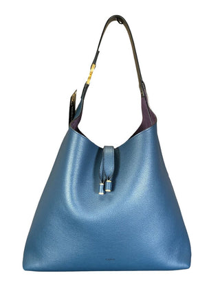 Hobo bag in grained leather