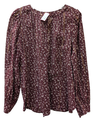 Printed Neck Tie Blouse