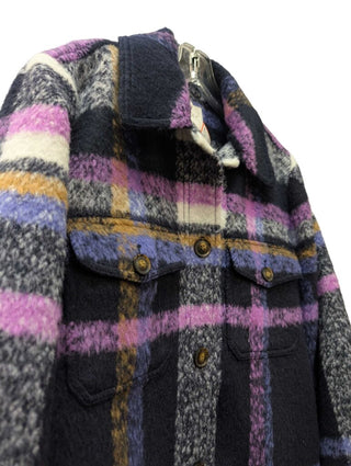 NWT Plaid Button Front Coat