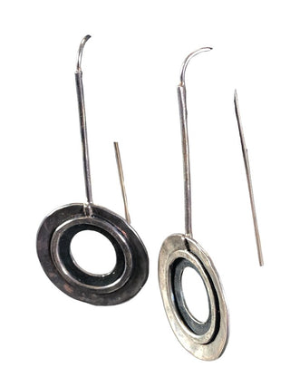 sterling disc earrings