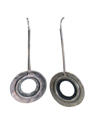 sterling disc earrings