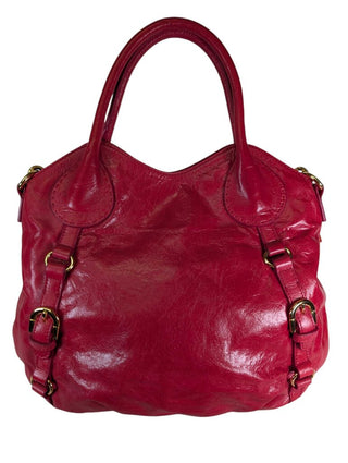 Distressed leather Top Handle Bag