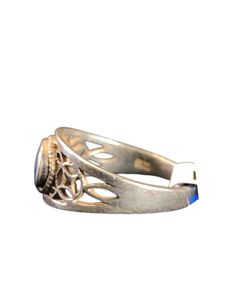 SS Stone Band Ring