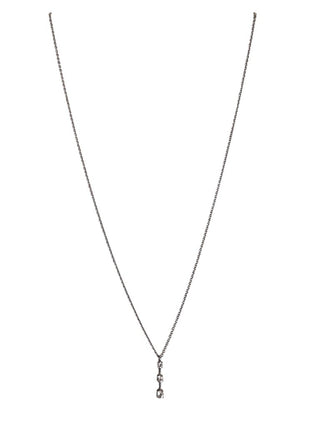 SS Triple Stone Pendant Necklace