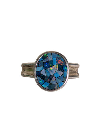 Sterling Opal Inlay Ring