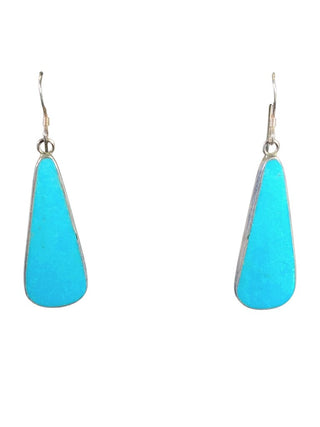 Sterling Wrap Turquoise Slab Earrings