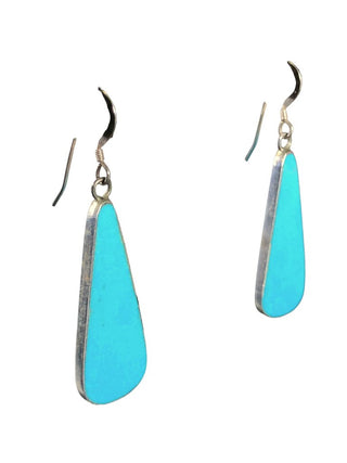Sterling Wrap Turquoise Slab Earrings