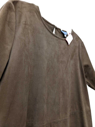 Faux Suede Short Sleeve