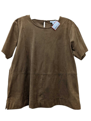 Faux Suede Short Sleeve