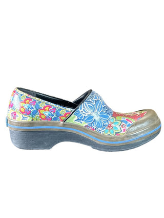 Vegan volley clogs floral print