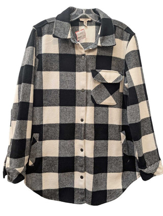 Plaid Snap Front shacket