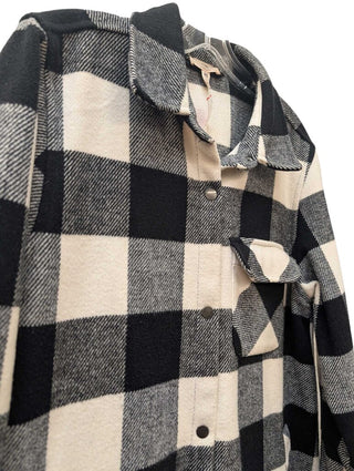 Plaid Snap Front shacket