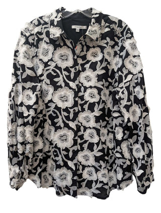 Floral Embellished Button Front