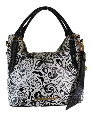 Leather Floral Handbag