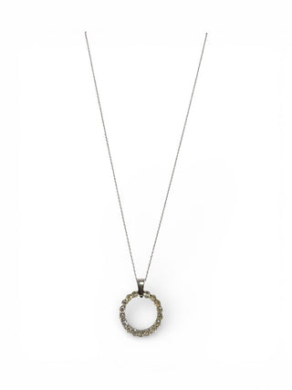 SS Stone Circle Pendant necklace