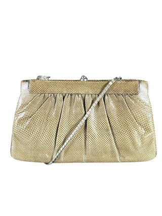 Lizardskin w/chain strap stone clasp