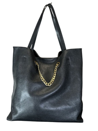 Carry Me grained lambskin tote w/chain straps