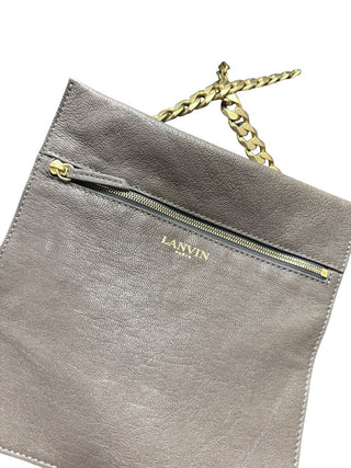 Carry Me grained lambskin tote w/chain straps
