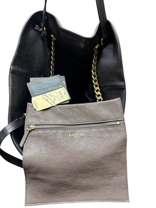 Carry Me grained lambskin tote w/chain straps