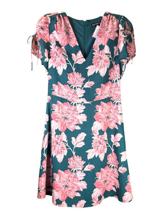 Short Sleeve Flare Flower Print Dress