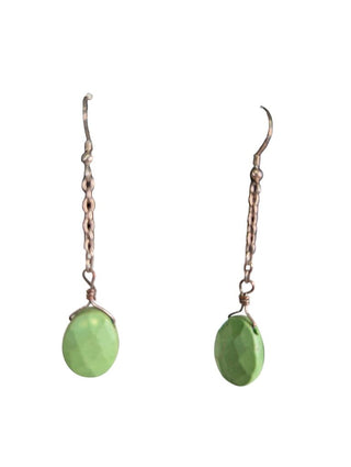 Faceted Stone Dangle Earrings