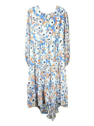 V neck floral lined dpullover